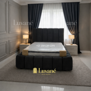 Nebula Negro Combo Cama - Colección Nebula